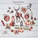 Набор высечек из ткани "Рыжая осень", 23 шт (Rozeflowers)