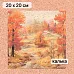 Калька 20х20 см "Художница Осень 11", плотность 110 гр/м2 (ScrapMania)