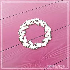 Чипборд "Венок из еловых веточек", 5,4х5,4 см (СкрапМагия) Чипборд "Венок из еловых веточек", 5,4х5,4 см (СкрапМагия)
