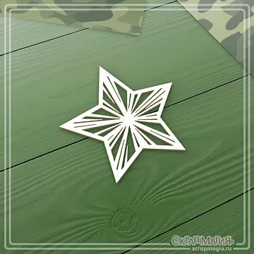 Чипборд "Звезда Победы", 5,3х5 см (СкрапМагия)
