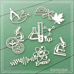 Чипборд "Символы школьных предметов 5" (СкрапМагия)