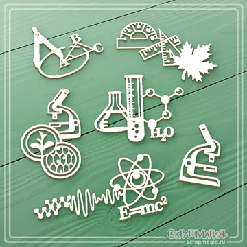 Чипборд "Символы школьных предметов 5" (СкрапМагия)