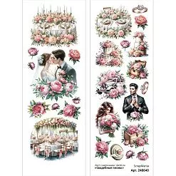 Лист с картинками 10х30 см "Свадебные пионы" (ScrapMania) Лист с картинками 10х30 см "Свадебные пионы" (ScrapMania)