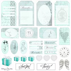 Бумага "Тиффани. Карточки" (Tatiana Sinitsa)