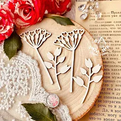 Чипборд "Медуница", 3х6,3 см (WoodHome)