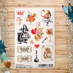 Набор наклеек А6 "Алиса в сказке. Удивительное дело" (ScrapMania)