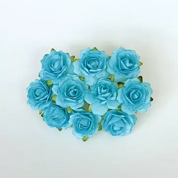 Букет кудрявых роз "Яркий бирюзовый", 10 шт (Craft)