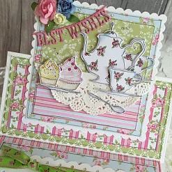 Набор бумаги 15х15 см "Pretty posy", 64 листа (First Edition)