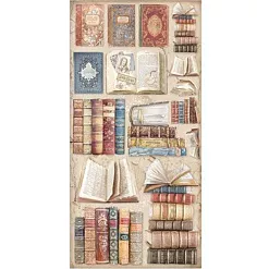 Набор бумаги 15х30 см "Vintage Library. Для вырезания" 10 листов (Stamperia)