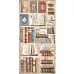 Набор бумаги 15х30 см "Vintage Library. Для вырезания" 10 листов (Stamperia)