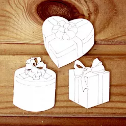 Набор украшений из чипборда "Большие подарки" (Просто небо) Набор украшений из чипборда "Большие подарки" (Просто небо)