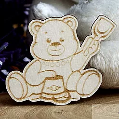 Украшение из чипборда "Мишка 259" (Fantasy) Украшение из чипборда "Мишка 259" (Fantasy)