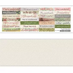 Лист с картинками 11х30 см "Надписи. Самое важное" (ScrapMania)