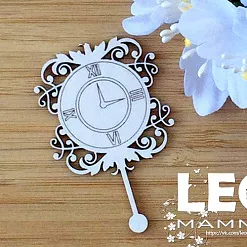 Украшение из чипборда "Часы с маятником" (LeoMammy)