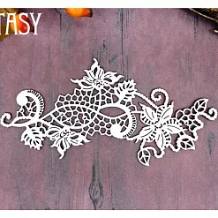 Чипборд "Цветочное кружево 2492", 13х6,5 см (Fantasy) Чипборд "Цветочное кружево 2492", 13х6,5 см (Fantasy)