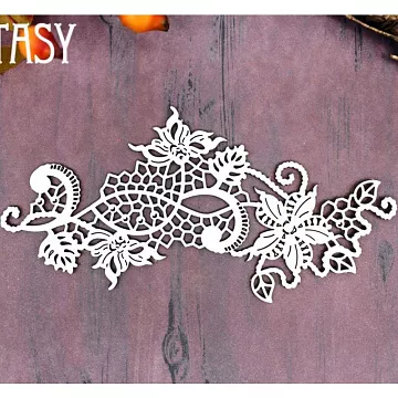 Чипборд "Цветочное кружево 2492", 13х6,5 см (Fantasy)