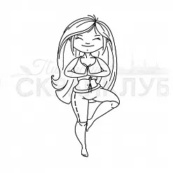 Штамп "Асана Дерево (Скрапклуб)