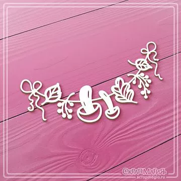 Чипборд "Осенняя гирлянда", 7,8х3,5 см (СкрапМагия)