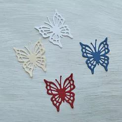 Набор вырубок "Бабочки", цвет синий, кремовый, бордовый Набор вырубок "Бабочки", цвет синий, кремовый, бордовый