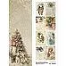 Лист с картинками 10х30 см "Винтажный Новый Год. Карточки мини" (ScrapMania)