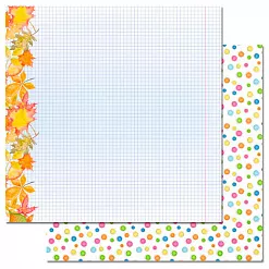 Набор бумаги 15х15 см "Школа", 8 листов (ScrapMania)