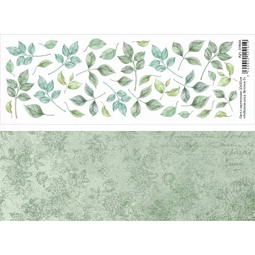 Лист с картинками 10х30 см "Небесная роса. Веточки 3" (ScrapMania)