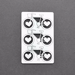 Набор украшений из чипборда "Велосипеды с сердечками" (AL)