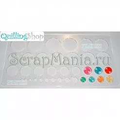 Пластиковая линейка-шаблон для квиллинга с кругами (QuillingShop) Пластиковая линейка-шаблон для квиллинга с кругами (QuillingShop)