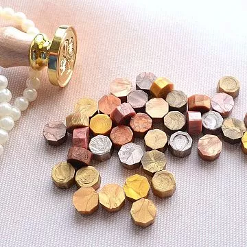 Сургуч в пакете "Восьмигранник. Все оттенки золотого", 40 шт