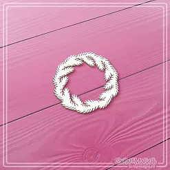 Чипборд "Венок из еловых веточек", 4,2х4,2 см (СкрапМагия) Чипборд "Венок из еловых веточек", 4,2х4,2 см (СкрапМагия)