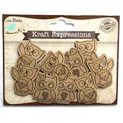 Набор объемных наклеек "Крафт. Совы" Набор объемных наклеек "Крафт. Совы"