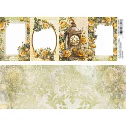 Лист с картинками 10х30 см "Затерянная среди роз. Карточки" (ScrapMania)