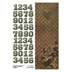 Лист с картинками 10х30 см "Радость Победы. Цифры" (ScrapMania)