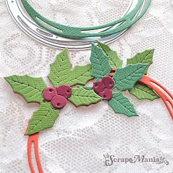 Нож "Венок с остролистом", 9,5х7,5 см (ScrapMania)