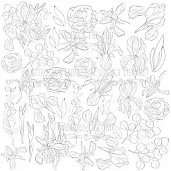 Бумага текстурированная "Majestic iris. Раскраска" (Фабрика Декору)