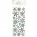 Наклейки с глиттером и фольгированием "Снежинки серебряные и голубые" (DoCrafts)