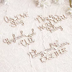 Чипборд "Надписи свадебные на английском", 8х3 см (LeoMammy) Чипборд "Надписи свадебные на английском", 8х3 см (LeoMammy)