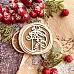 Чипборд "Рамка. Волшебный свет Рождества", 4,5х4,5 см (WoodHome)