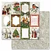 Набор бумаги 30,5х30,5 см "Новогодний лес", 12 листов (ScrapMania)