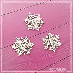 Чипборд "Снежинки. Геометрические 2", 3,6 см (СкрапМагия)