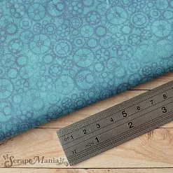 Отрез ткани 75х50 см "Вечные странники. Шестеренки" (ScrapMania)