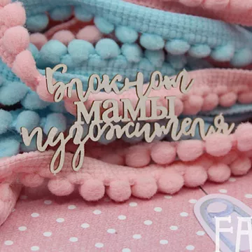 Украшение из чипборда "Альбом мамы пузожителя" (Fantasy)