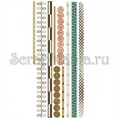 Набор наклеек "Винтажные бордюры" (Basic Grey)