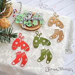Нож "Варежки и носочки", 4х4,7 см (ScrapMania)