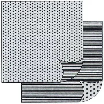 УЦЕНКА Бумага "Black stripes and peas" (Stamperia)