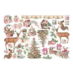 Набор вырубок "Pink Christmas", 36 шт (Stamperia) Набор вырубок "Pink Christmas", 36 шт (Stamperia)