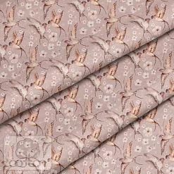 Отрез ткани 79х50 см "Поцелуй ласточек" (Cotton)
