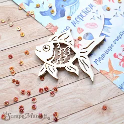 Чипборд "Морячок. Шейкер. Рыбка. Маленькая" (ScrapMania)