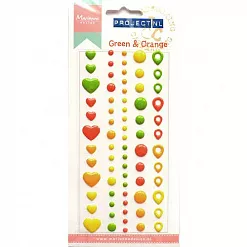 Набор эмалевых капелек "Зеленый и оранжевый" (Marianne design) Набор эмалевых капелек "Зеленый и оранжевый" (Marianne design)