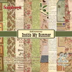 Набор бумаги 15х15 см "Внутри моего лета", 24 листа (ScrapBerry's)